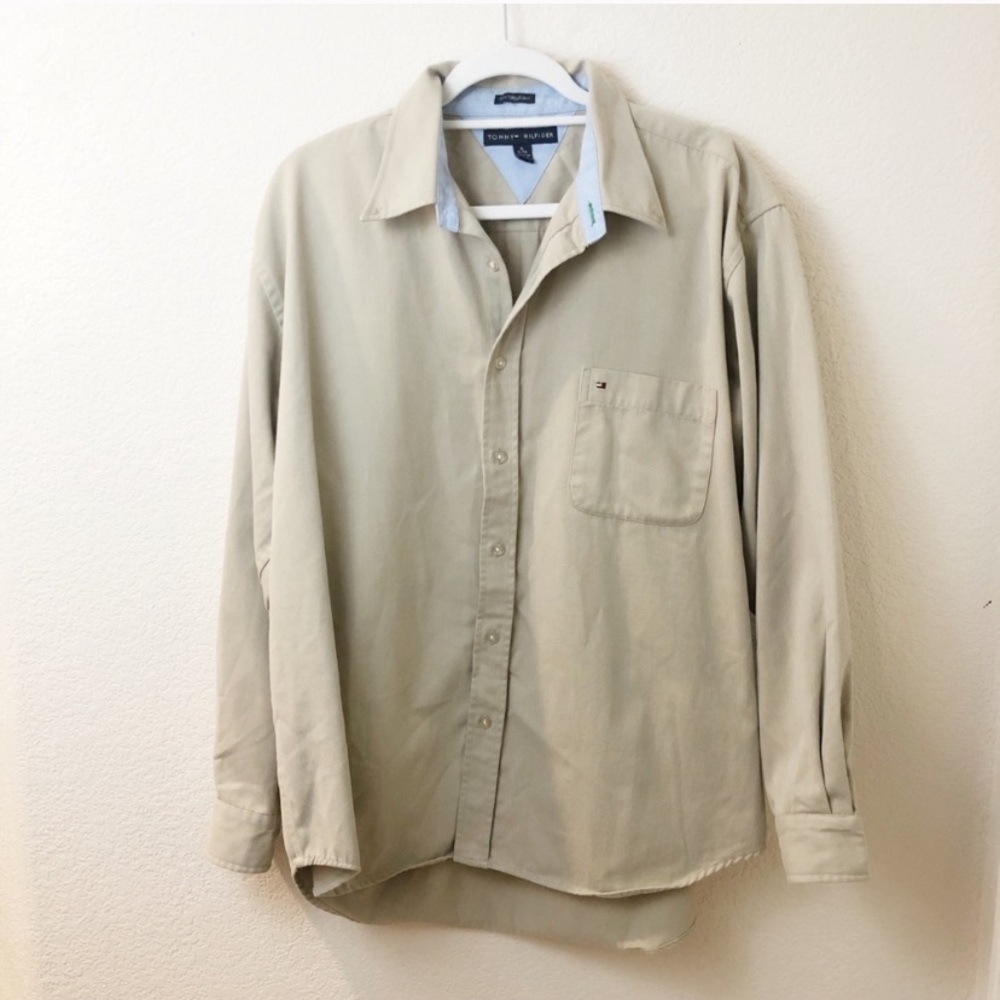 Tommy Hilfiger 50’a 2 ply fabric button up